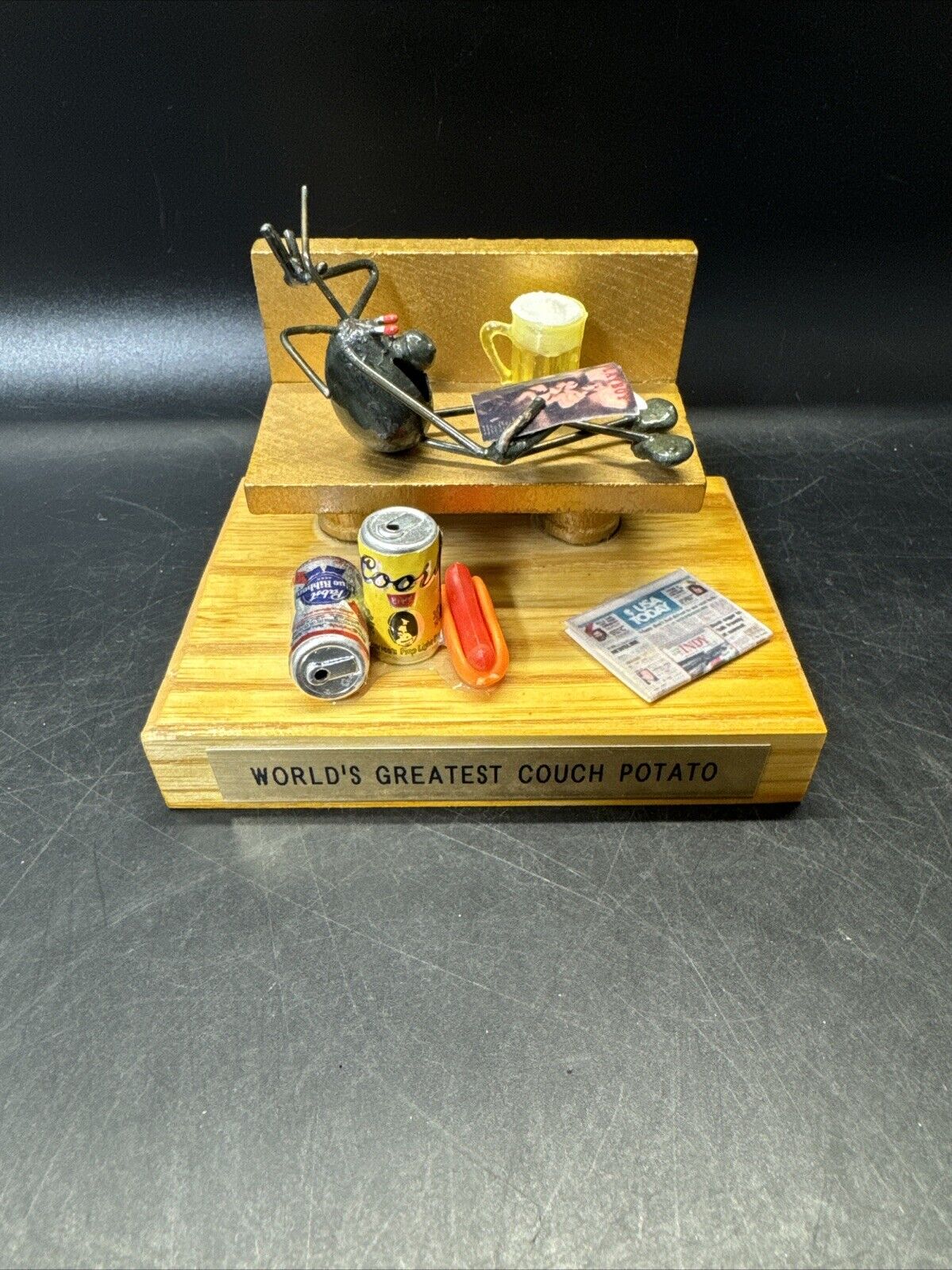 Vintage Mini Sculpture “World’s Greatest Couch Potato”