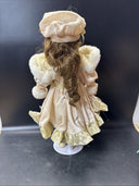 Vintage Beautiful Porcelain&cloth Dolls 16”/ Lot Of 2