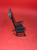 Vintage Miniature Dollhouse Wooden Chair, Rocking chair, Painting Lot