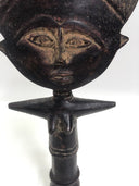 Vintage African Hand Carved Woman Statue.  Possibly Ghanaian.