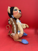 Vintage 1986 Annalee Doll 14” Indian Native American Mouse with Baby Papoose