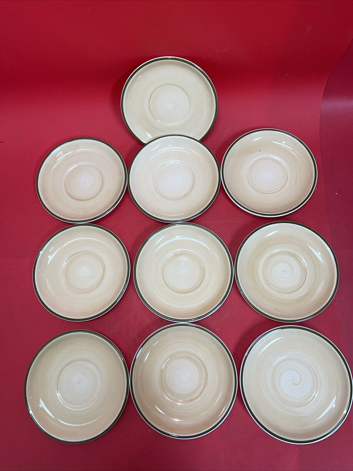 Vintage Gibson Everyday Housewares Saucer Plates  Rim  5 3/4” Set 10