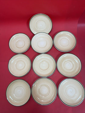 Vintage Gibson Everyday Housewares Saucer Plates  Rim  5 3/4” Set 10