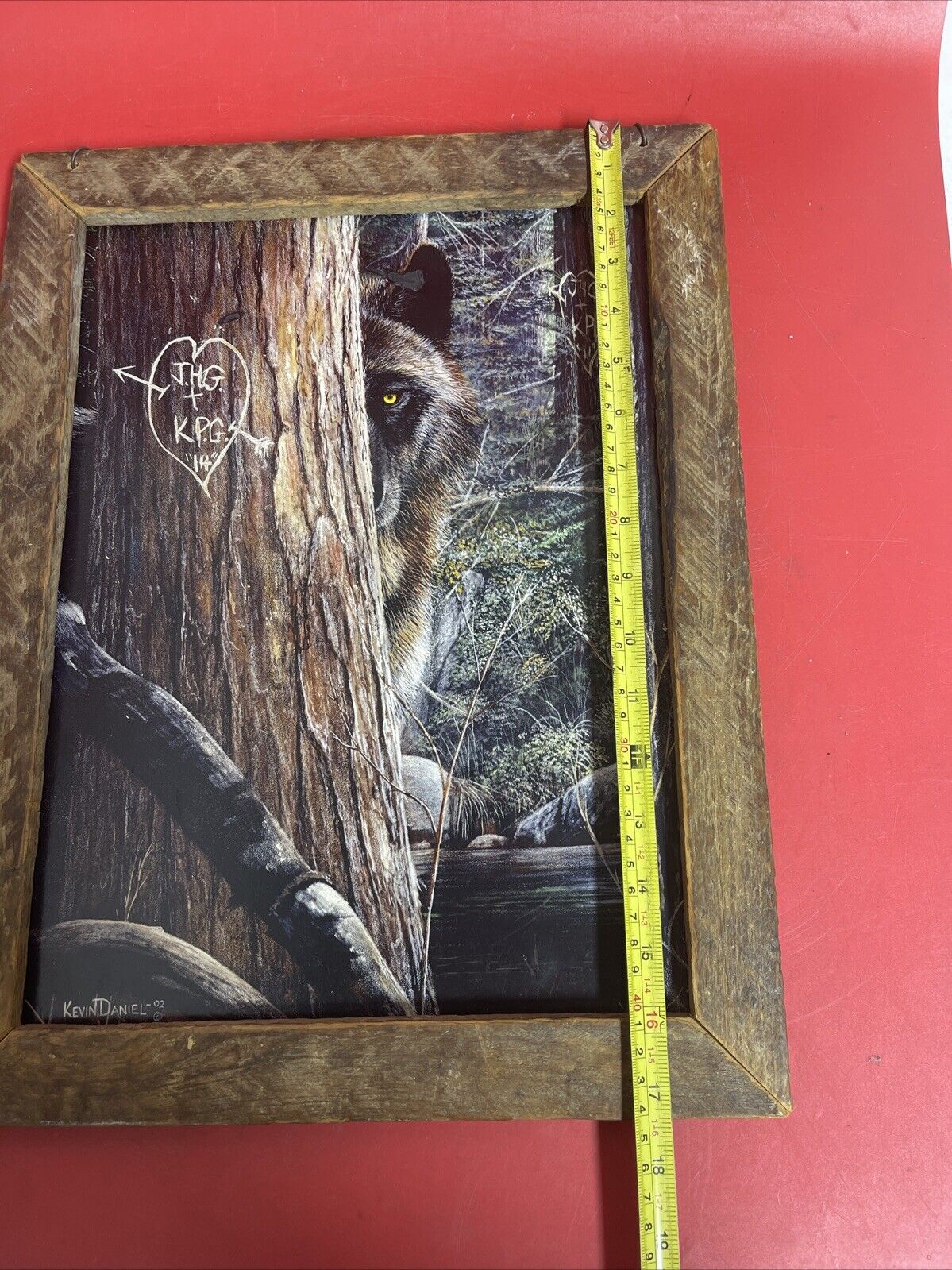 Lone Wolf framed picture art Kevin Daniel