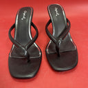 Qupid Womens-Isley-08 Black Sandals Size 8