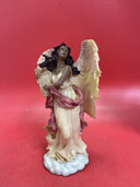 African American Woman Angel Black Musician Angel Figurine - 10”