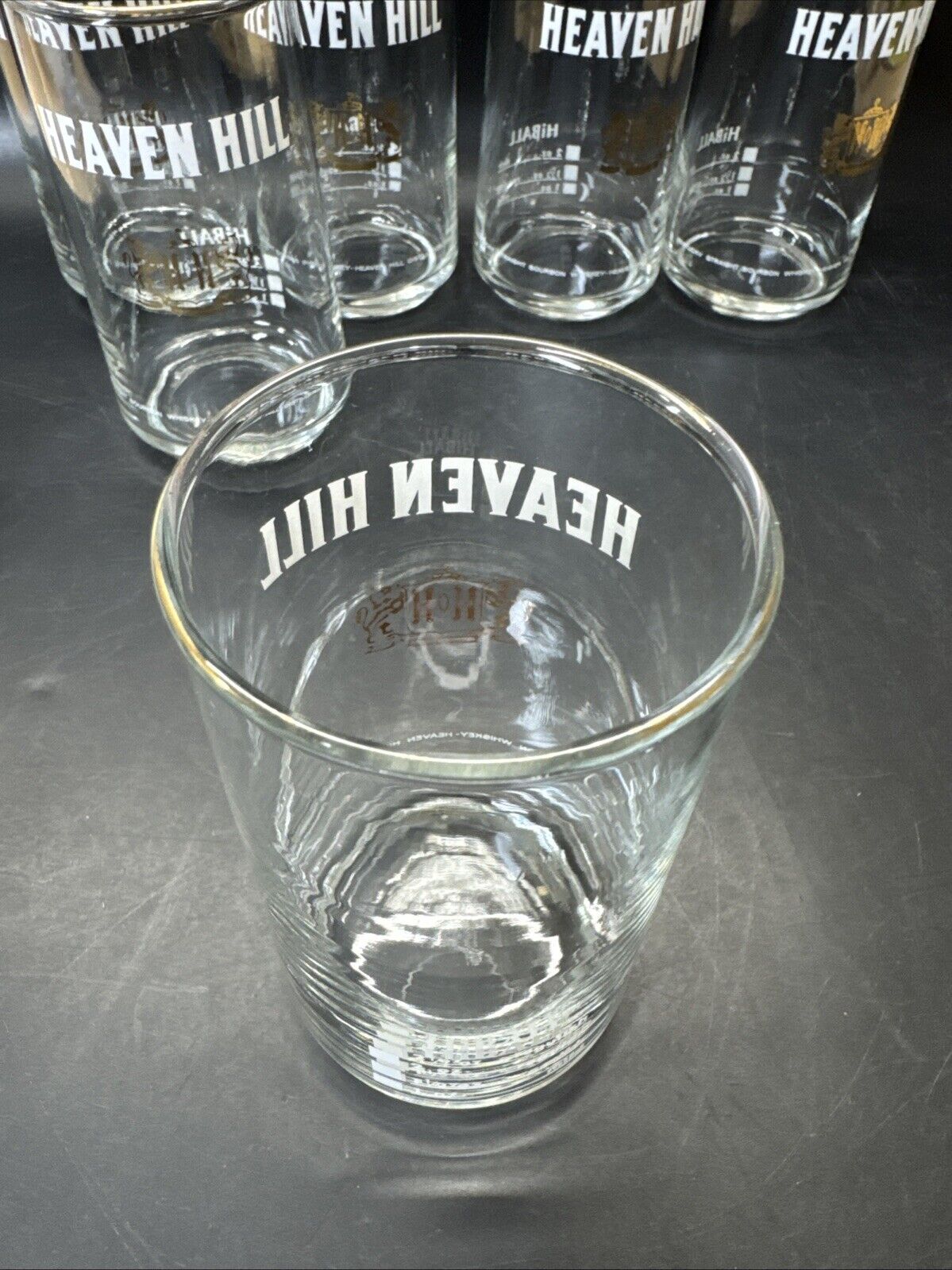 Heaven Hill Gold Trimmed Bourbon Whiskey Glasses/ Set Of 6