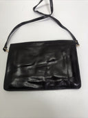 Liz Claiborne Black Faux Leather Baguette Purse 