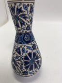 Vtg Handpainted Hellas Texture Vase Blue