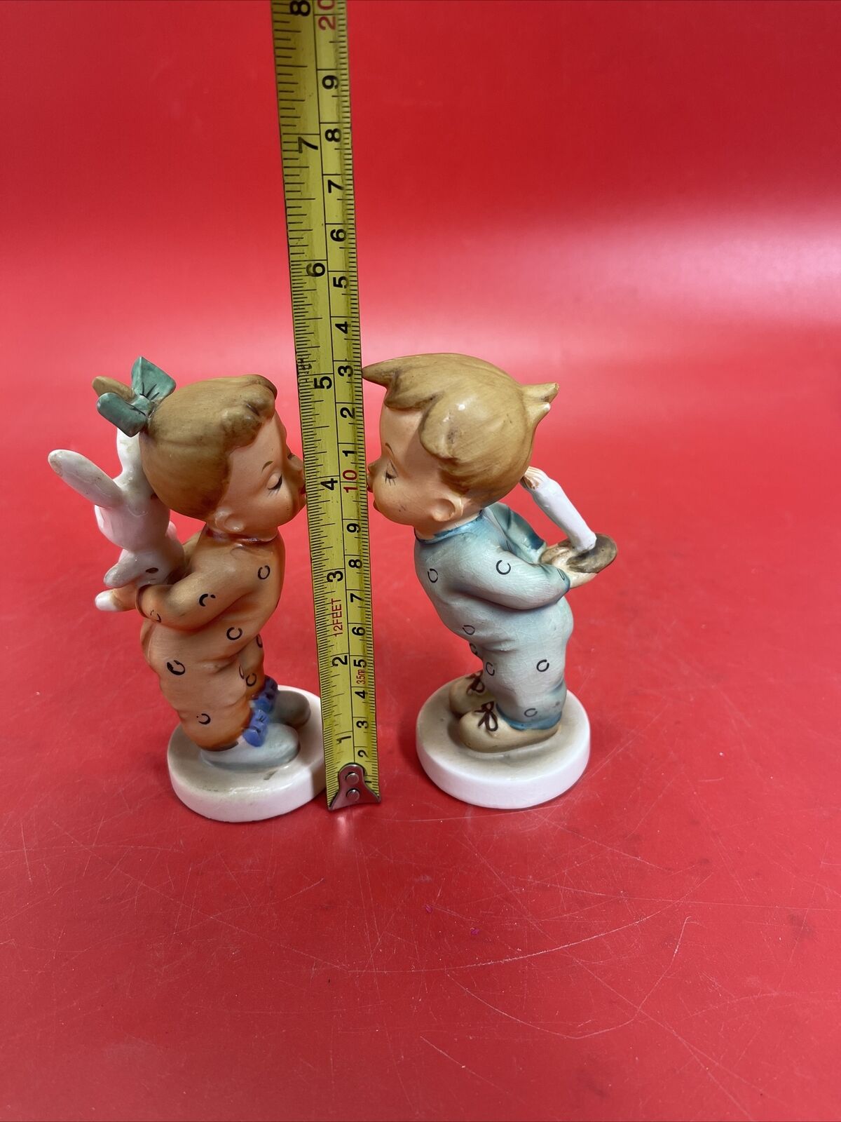 Vintage Lego figures “Kissing Girl with Bunny” and “Boy with Candle”, Japan