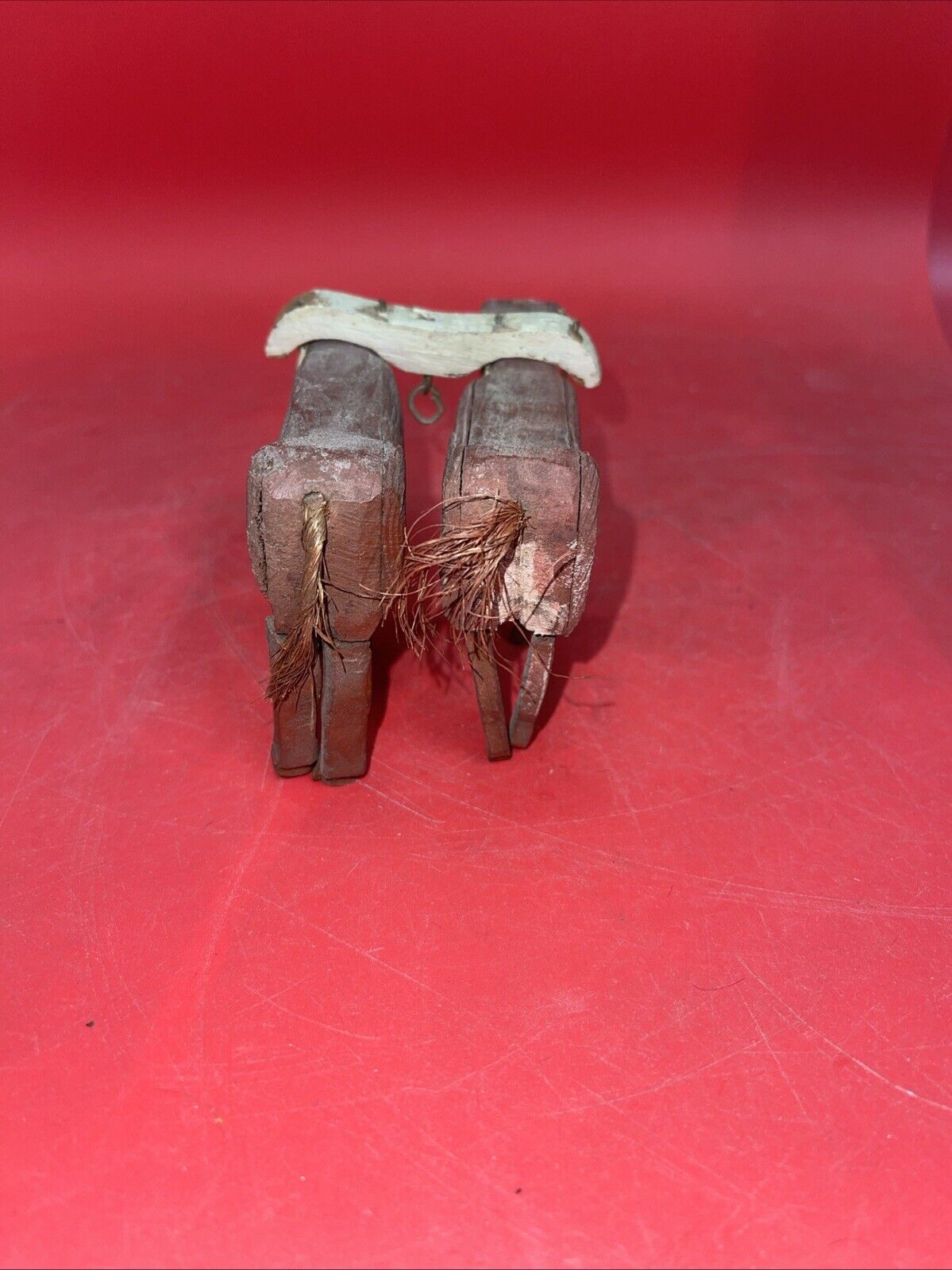 ANTIQUE OX DRAWN YUNTA WOODEN SCULPTURE