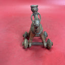 Antique Indian Brass Camel With Rider On Wheels