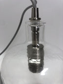 6-in Brushed Nickel Country Cottage Mini Clear Glass Bell Pendant