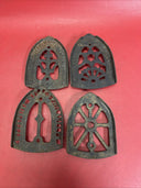 Set of 4 Vintage Cast Iron Trivets # 5