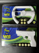 Steering Wheel And Gun for Wii Set, New