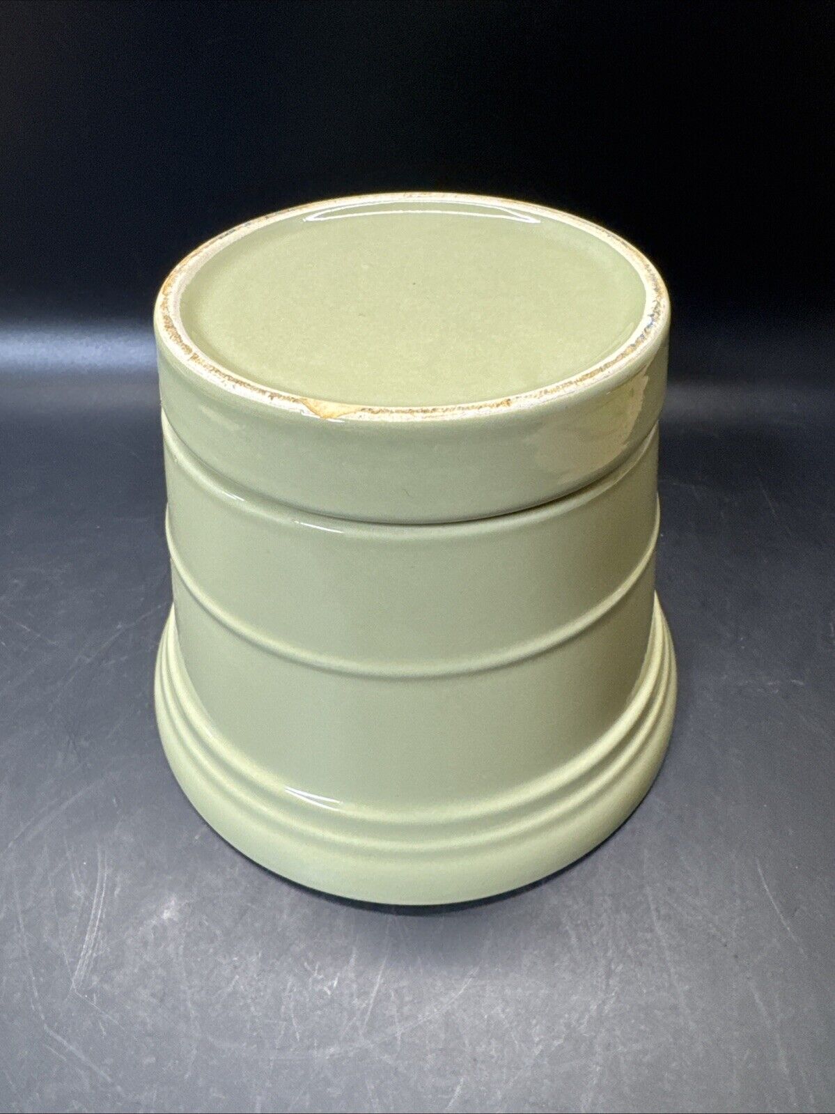 Ceramic Green Planter With Underbowl 5”x 6.1/3”