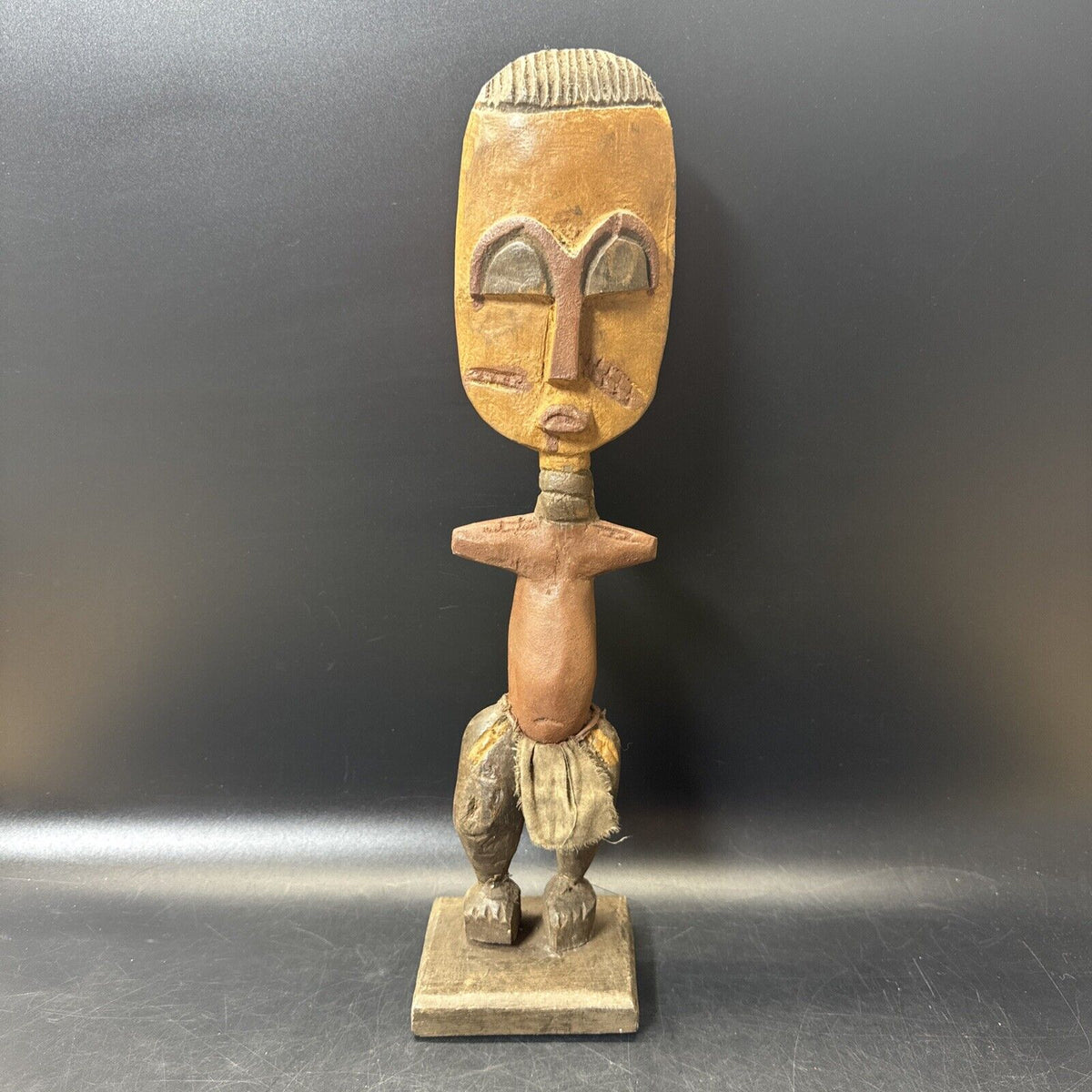 art African tribal antique Ashanti Ghana akauba fertility doll 15”