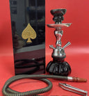 Hookah Hasish Tobacco Water Bong Pipe Vintage Purple/Black Case