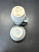 Buchan Pottery Portobello Scotland Thistle Creamer & Sugar Blue
