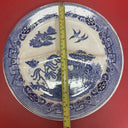 Antique 1890s Petrus Regout Maastricht Blue White Willow Divided Plate 11 1/4"