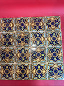 Orion Monterey Mexican Spanish Ceramic Tiles Hand-Painted Decorative 4"x 4"16pcs