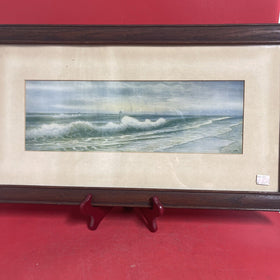R. Atkinson Fox, Sail Boats Ocean Waves Framed Print 1908