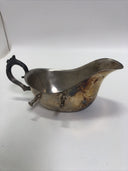 Vintage Victorian plated Silver Gravy Boat  With Details