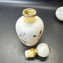 Vintage Perfume Bottles With Floral Design/ Lot Of 2