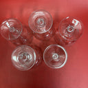 Set Of 5 Bubble Stemmed Crystal Cocktail Glasses