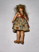 Vintage Bisque Miniature Jointed Dollhouse Doll Pair