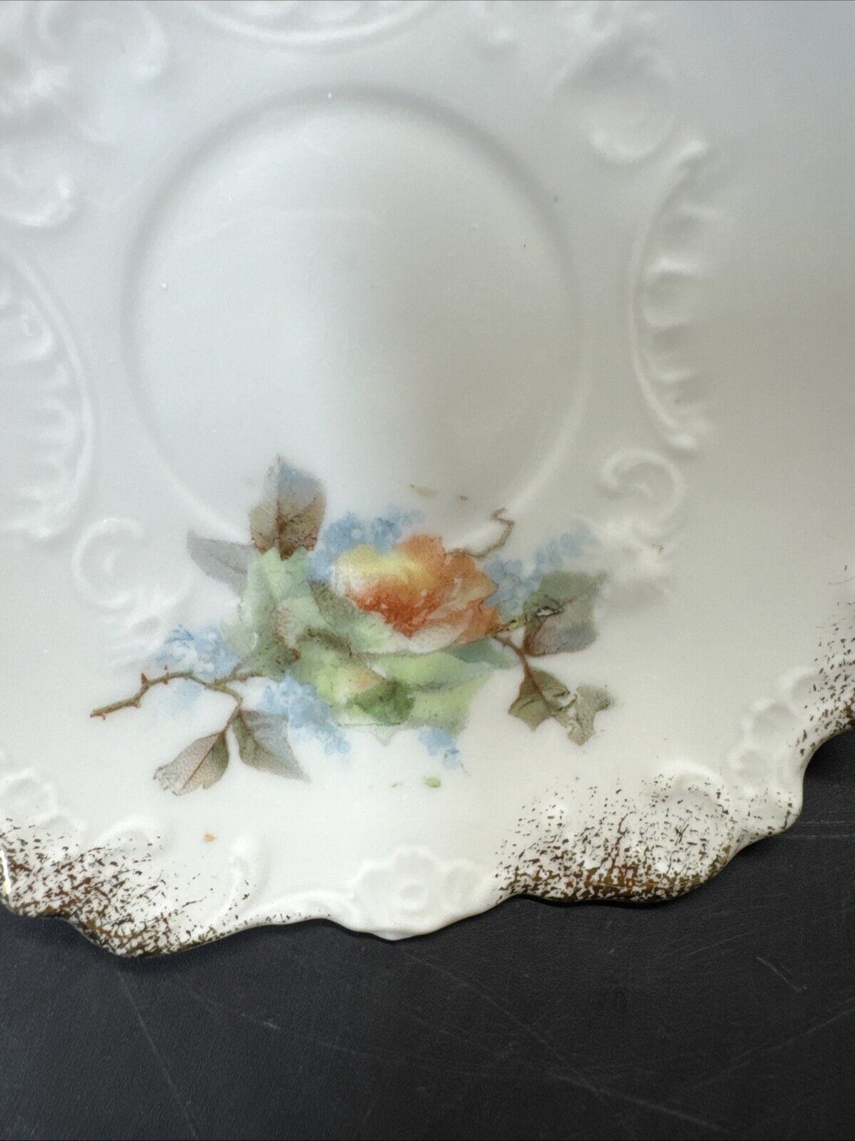 Vintage Silesien Germany Porcelain Mini Cup Saucer Floral