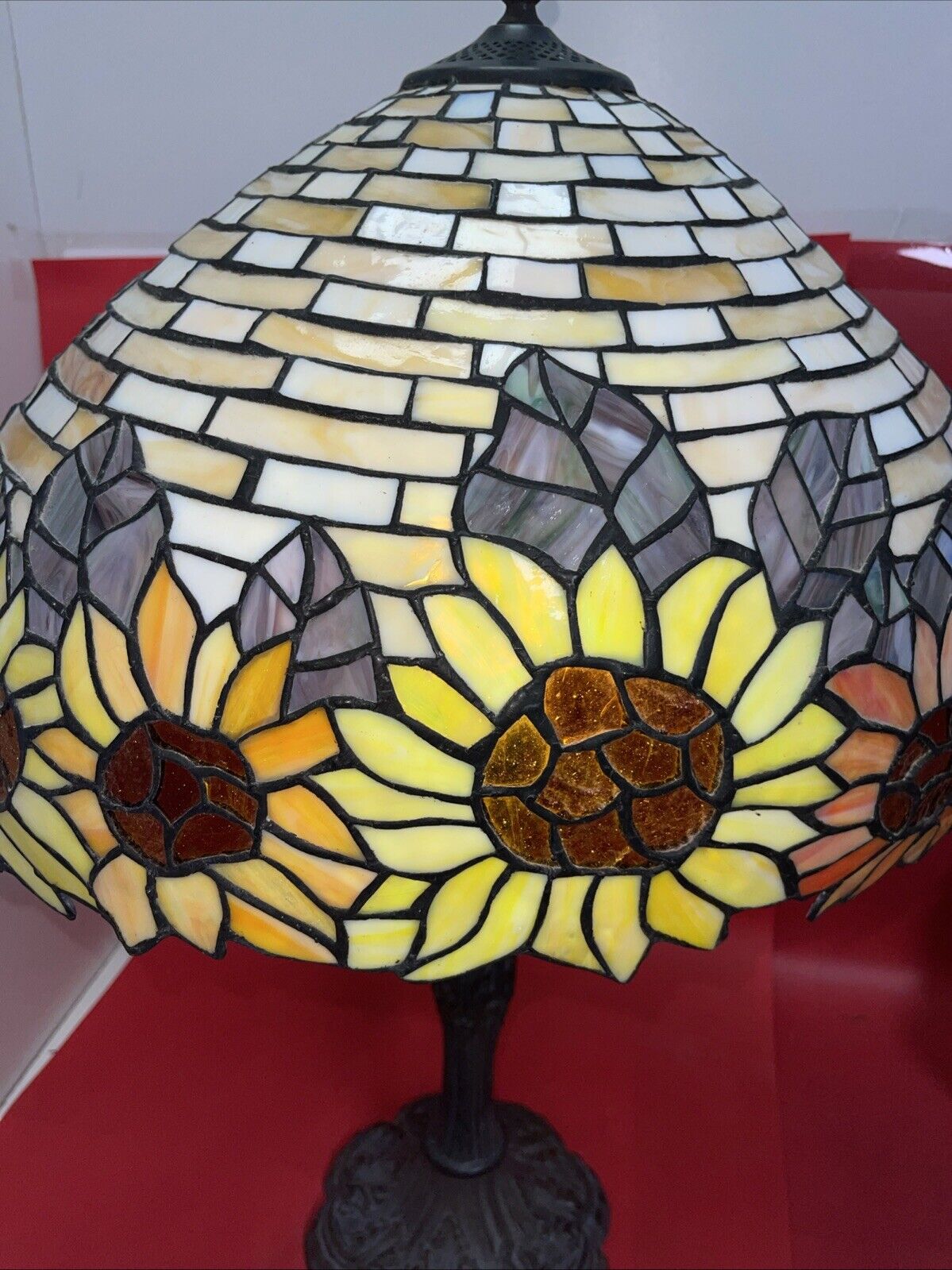 *RARE* Dale Tiffany Art Nouveau Vintage Stained Glass Office/Library Lamp