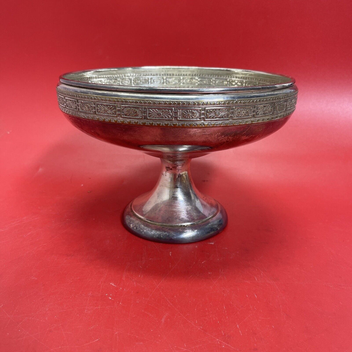 Vintage silver plated candy plate