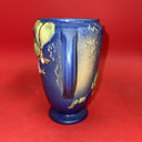 Roseville Fuchsia Blue  Vintage Art Pottery Ceramic Flower Vase 893-6