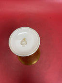 Pickard 7 In Gold Etched Daisy & Rose White Enamel Interior Fluted Vase