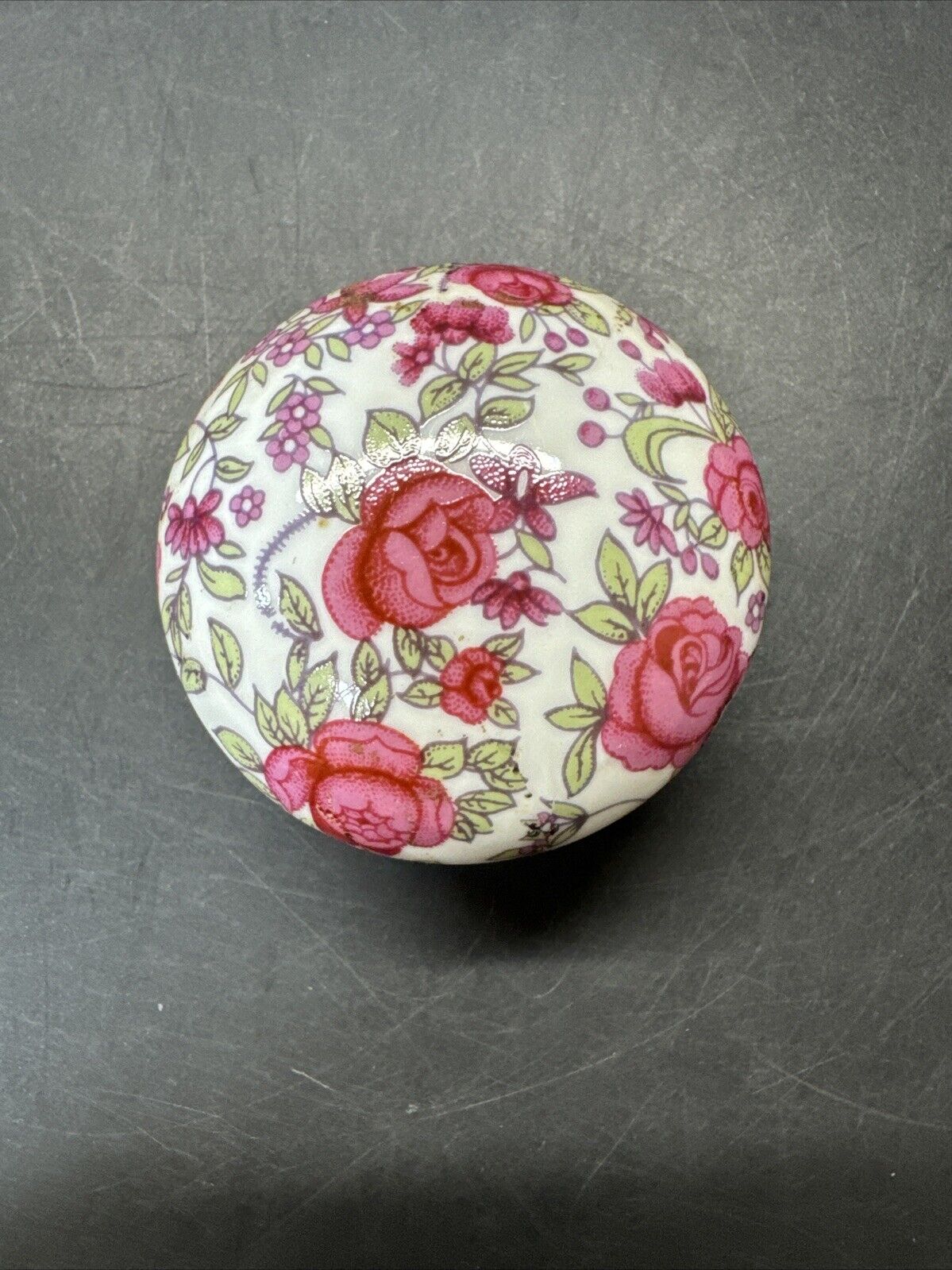 Vintage Ceramic Porcelain Trinket Dish with Lid/ Lot Of 4
