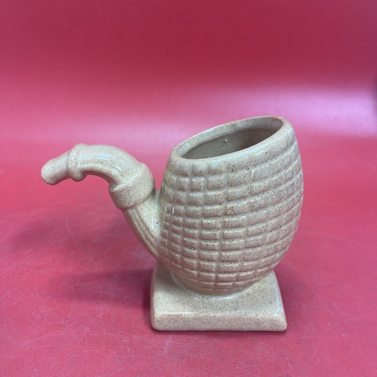 Vintage MCM Ceramic Pipe Shaped Pipe / Tabacco Holder