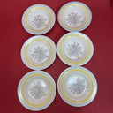 Vintage American Limoges TRIUMPH YELLOW  Dessert Bowl Lot 6 (5.5”)