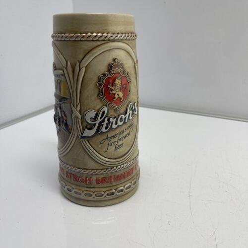 Stroh's Brewery Company Stein Beer Mug Ceramarte Brazil