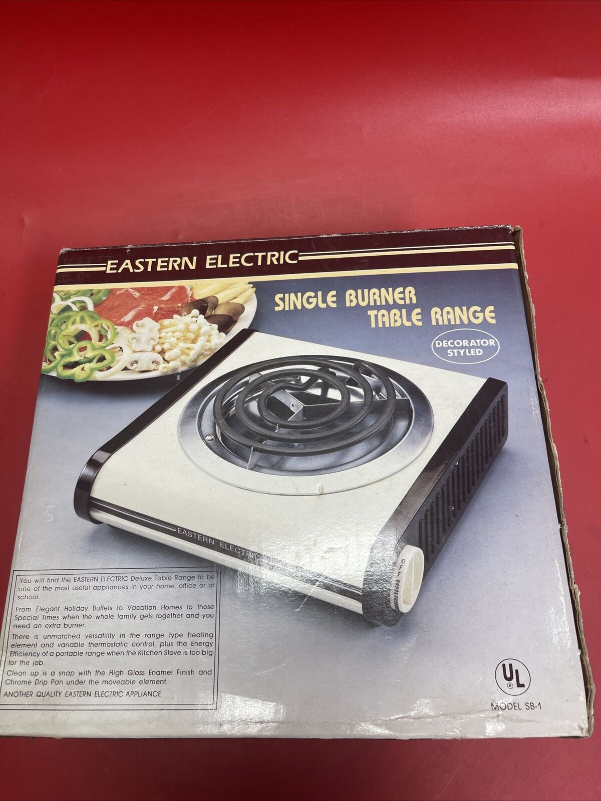 Vintage Eastern Electric Single Burner Deluxe Table Range
