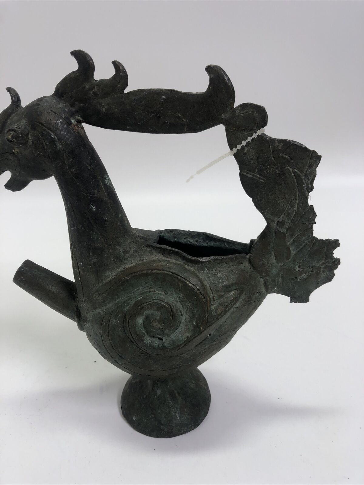Ancient China Bronze Ware Dynasty Phoenix Bird Zun Wine Vessel Tea Pot
