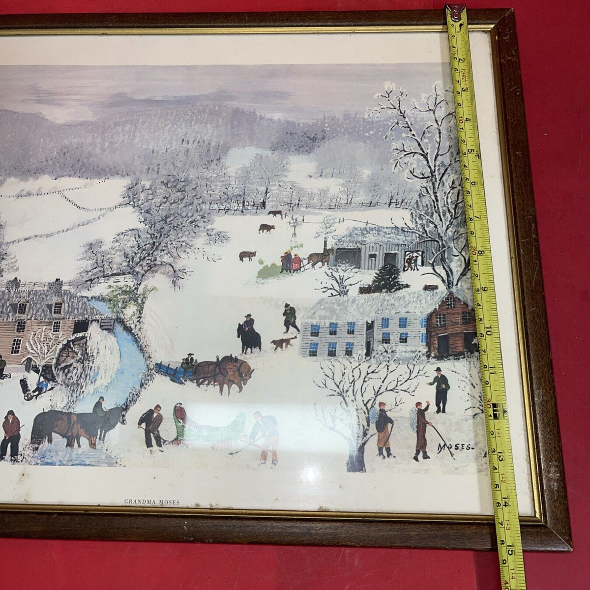 Vintage Art Print Grandma Moses 1951 A Frosty Day Art In America