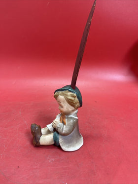 TMK 1 Goebel K.F. 25 Boy with Horn Incised Wide Double Crown Figurine ULTRA RARE