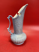 Vintage Red Wing Art Pottery 1943 Antique Blue Floral Pitcher 12"