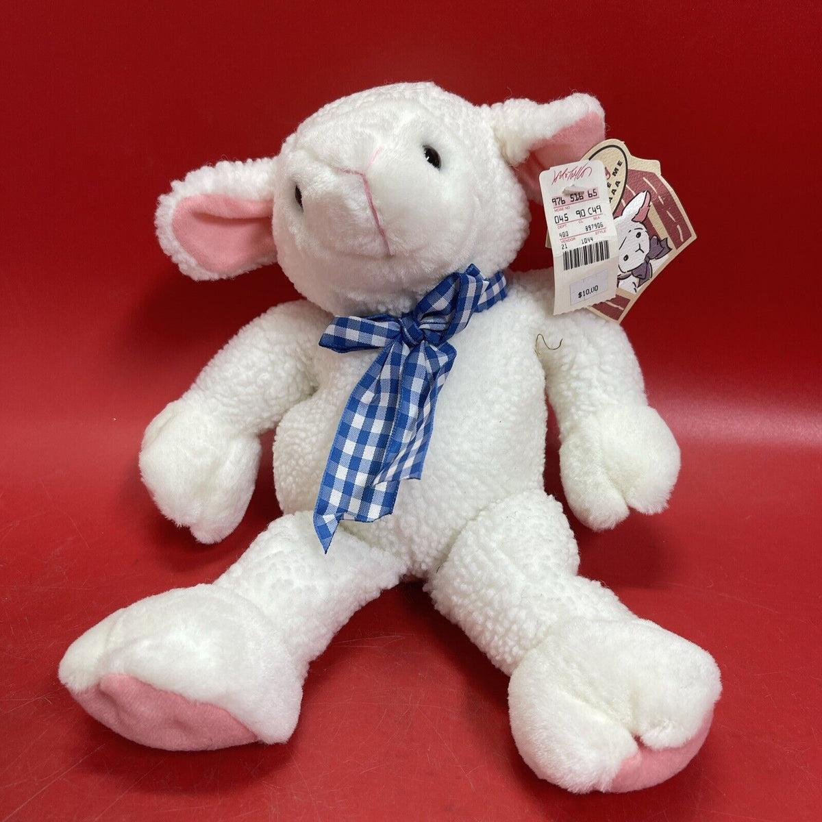 Vintage Sheep Plush Toy:Hi!I’m Lucy Squeeze Me I Baaa