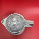 Vintage Asian Tea Set Teapot Cups Flowers Bridge Scene China Japan