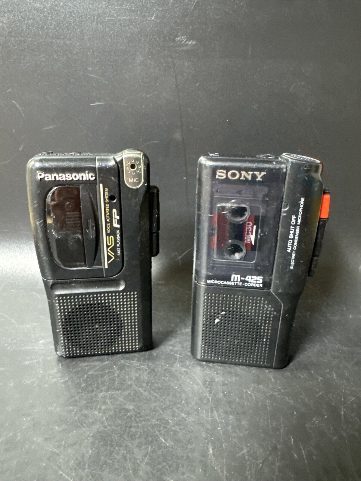 Sony M425, Panasonic RN-302 Handheld Cassette-Recorder Tape Recorder/ Untested