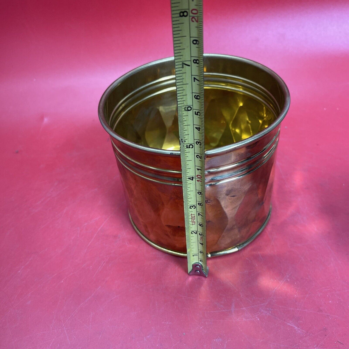 Vintage Fortunoff  Solid Brass Round Flower Pots Set of 2