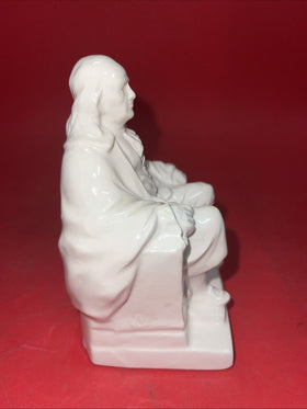 Rare Vintage Ceramic 4.5” Seated Benjamin Franklin Charls Prod Japan Americana