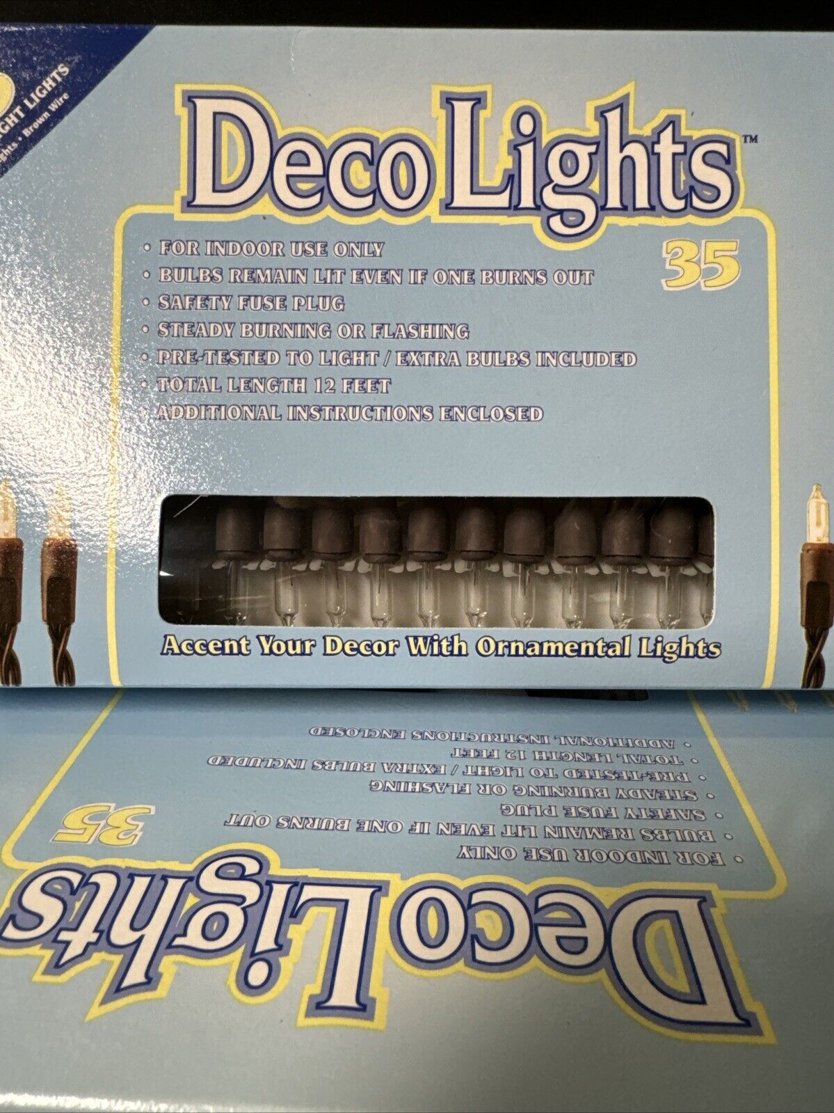 Darice Deco Super Bright Lights 35 Clear Light With Brown Wire/ Set Of 5